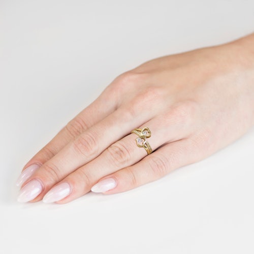 Pierścionek zaręczynowy serce SAVICKI: złoty, diament